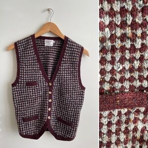 Vintage Knit Wool Sweater Vest